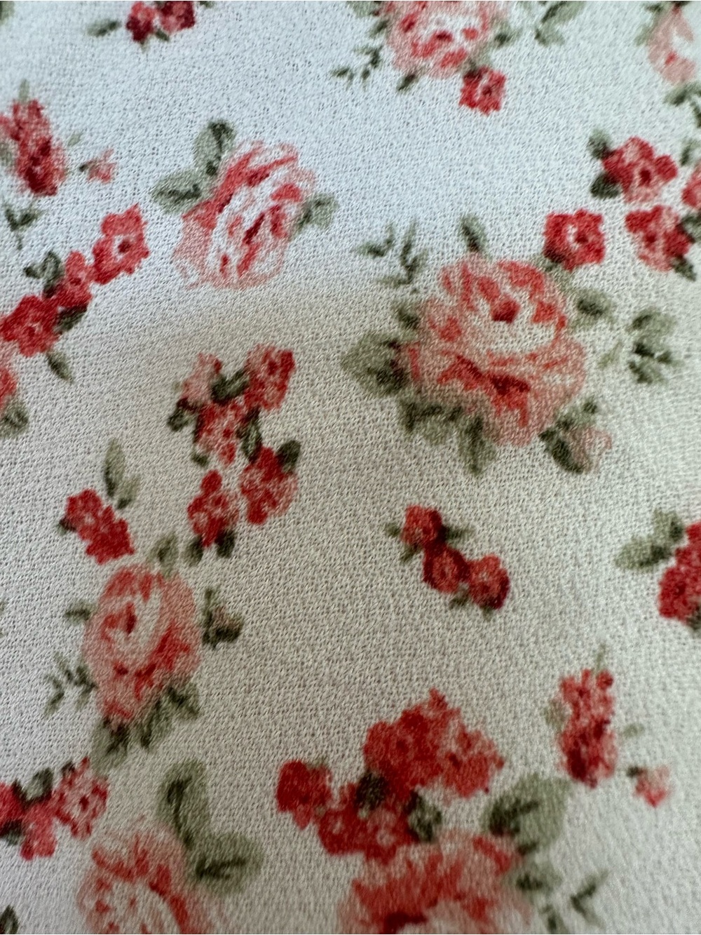 Forever 21 Women's Floral Tie-Sleeve V-Neck Crop Top - White/Pink - Picture 4 of 4